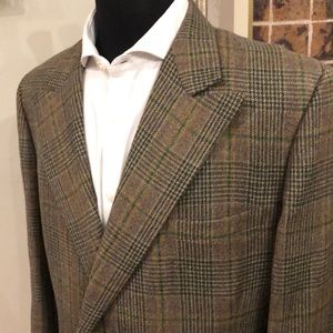 Vintage plaid double breasted suit 42R / 35W